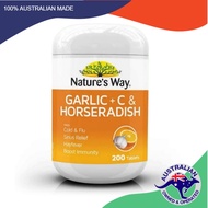 Nature's Way Garlic + C & Horseradish 200 Tablets