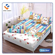 SPREI MOTIF KARTUN RILAKUMA BLUE UKURAN 180X200 90X200 160X200 120X200 200X200 140X200 BAHAN HALUS