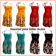 ⚭ Mini Smocking Dress for Adults/Spaghetti/Ruffles strap for women/Pambahay  duster
