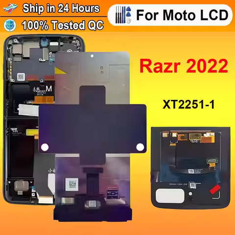 Second External Screen For Moto Razr 2022 LCD Display Touch Digitizer Assembly Replace For Motorola 