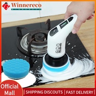 【winnereco】Electric Spin Scrubber Electric Spinning Brush with 7 Replaceable Brush Heads Cordless Cl