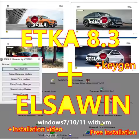 2025Latest Car Repair Software Elsawin 6.0 Etka 8.3 Electronic Parts Catalog Elsa win 6.0 For V-W Fo