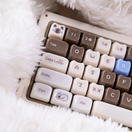 【Cat Head Shape】Siamese Cat Keycaps MAO Profile 140 Keys PC UV Process Aula F75 F99 RK100 Mechanical