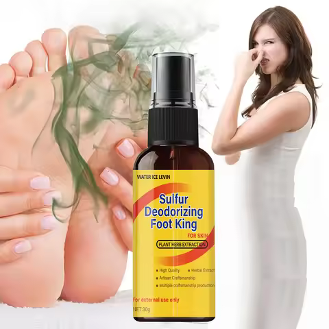 Sulfur Deodorizing Foot Spray & Foot King - Plant Herbal Extract Formula for Effective Odor Control 
