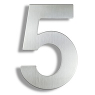BB15cm House Number Sign #0-9 Outdoor Silver 6 Inch.Big Modern Door Numbers Plate Home Address Signa