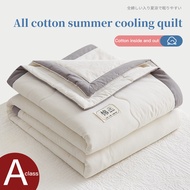 New A-class solid color cotton thin blanket machine washable summer cool blanket skin friendly air c