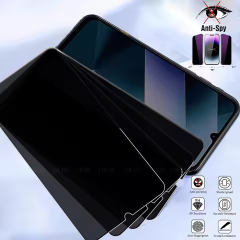 4Pcs For Xiaomi Poco C85 Glass Poco C85 Screen Protector Phone Protective 9H Cover Privacy Anti-Spy 