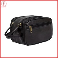fulaide Travel Toiletry Bag Mesh Pocket Toiletry Case Large Water-resistant Faux Leather Toiletry Ba