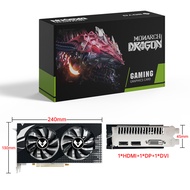 WFBMJ MOUGOL การ์ด RX580 AMD 8GB 2048SP GDDR5 8PIN การ์ดจอ256BIT HDMI-Compatible DP Display การ์ดแสด