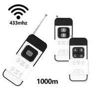 433Mhz Wireless Remote Control 1/2/4 Buttons 1527 Learning Code 1000M Transmitter for Light/ Gate /G