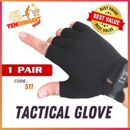 511 Multifunctional Half Finger Tactical Glove Combat Ride Climbing Hiking Anti-Slip Sarung Tangan S