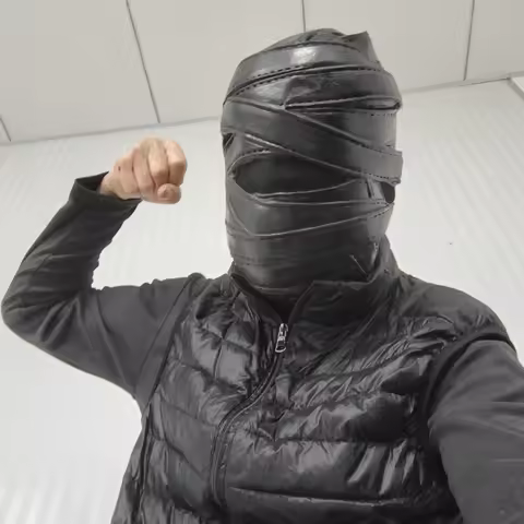 Scary Horror Mummy Mask One-Eyed Zombie Latex Head Cover for Halloween Carnival Cosplay Party Prank 