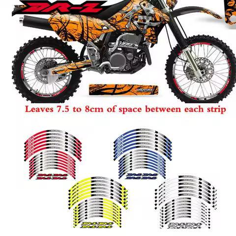 RIM "18 "21 STRIPES WHEEL DECALS TAPE STICKERS FOR SUZUKI DRZ 400 400S 400E 2000-2021
