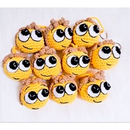 HANDMADE CROCHET | EMOJI KEYCHAIN | RANTAI KUNCI EMOJI REAKSI MUKA KAIT FACE REACTION KEYCHAIN CUTE 