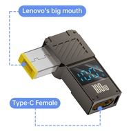 GUUGEI PD100W Type-C To DC Plug Converter USB C To DC Laptop Charging Adapter Digital Display Power 