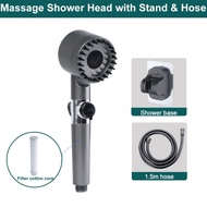 Multifunctional high-pressure shower head with filter high-pressure 3-mode sailor held shower head b