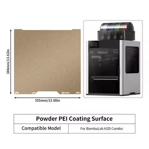 Double Sided H2D Build Plate 355x346MM For Bambu Lab H2D Combo//H2D Laser /AM2 Pro Flexible Spring S