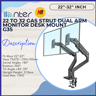 NB North Bayou G35 22"~32" 22 24 28 32 Inch Monitor TV Double Dual Arm Table Desk Mount Bracket G35