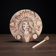 Indian Shaman Drum Percussion Instrument The Tree of Life Siberian Drums Open You Drum Hand Drum