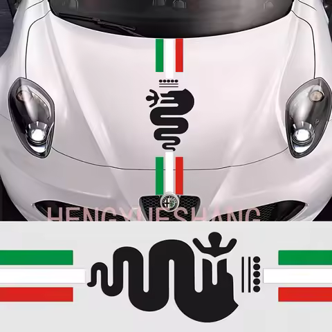 Alfa romeo hood sticker for alfa romeo giulia stelvio tonale Giulietta 159 GT mito 147 156 exterior