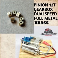 PINION 12T MOTOR 370 GEARBOX DUALSPEED FULLMETAL