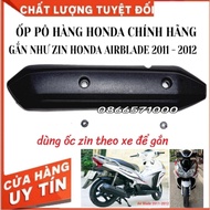 Baga Giữa Ốp Pô Độ Cho AirBlade 2011 – 2012 AB Đầu Bò AB Thái Fi Baga Inox 10 ly Baga Sơn Đen Xi Màu