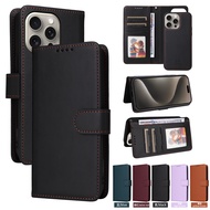 XICCI 2 in 1 Split Phone Flip Case for iPhone 16/16 Plus/16 Pro/16 ProMax Strong magnetism PU Leathe