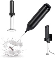 Milk Frother Handheld, ESCLAP Wirelessly Rechargeable Frother for Coffee, Electric Drink Mixer Handheld for Cappuccino, Frappe, Matcha, Hot Chocolate, with Stand…