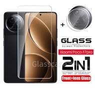 2 In 1 Screen Protector Tempered Glass Film For Xiaomi Poco F7 F8 pro ultra F7pro F7ultra F8pro F8ul