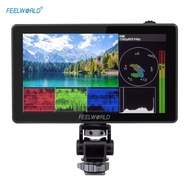 FEELWORLD LUT5 5.5นิ้ว DSLR กล้อง Field Monitor Video Monitor 3000Nits Ultra Bright Auto Dimming Touchscreen HDR การตรวจสอบ3D LUT 4K HDMI อินพุตและเอาต์พุต1920X1080 IPS แผง