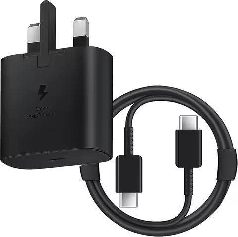 British Standard Charger 25W Charger for Samsung, USB C Charger 1m Cable Power Adapter UK PPS Wall C