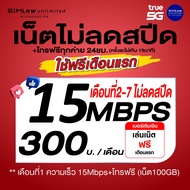 (เล่นฟรีเดือนแรก) ซิมเทพ true เล่นเน็ตไม่ลดสปีด ความเร็ว 20Mbps (ใช้ฟรี true wifi max speed แบบไม่จำ