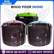 BOGO VISOR 100%ORI DRAK GREY SMOKE GREEN PURPER BLUE