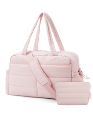 กระเป๋าเดินทางแบบถือ BAGSMART สำหรับผู้หญิง กระเป๋าถือแบบถือได้หลายแบบ ความจุขนาดใหญ่ กันน้ำ มาพร้อม