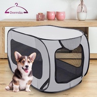 [deevoka] Portable Pet Dog Playpen, Foldable Dog Crate,Pet Travel Crate Cat Kennel for