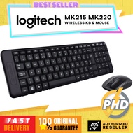 Logitech MK215 l MK220 Wireless Keyboard and Mouse Combo Compact Space, 2.4GHz USB Receiver