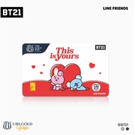 24K BT21 Valentine Edition 0.1gr Gold Bar 999.99