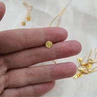 Anting jarum ketupat hati anting juntai kadar 700 16 karat 16k anting wanita perhiasan