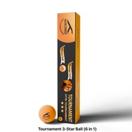 HNDRD TABLE TENNIS BALLS 6IN1 HTTB TOURNAMENT 3 STAR BALLS HEAZ-5M169