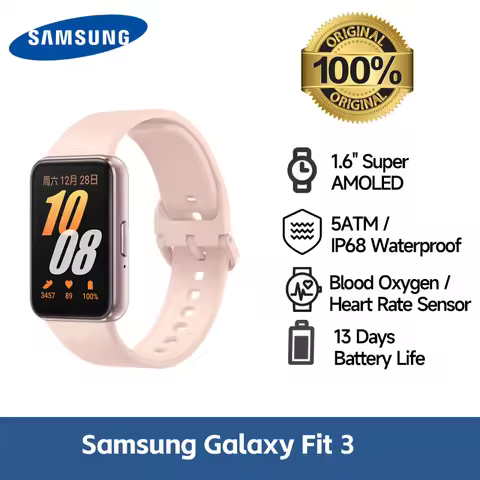 Original Samsung Galaxy Fit 3 Sport Bracelet Tracker 1.6'' IP68 Waterproof fit3 SmartBand 13 Days Ba