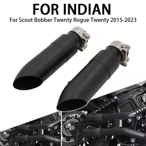 Fits For Indian Scout Bobber Sixty Rogue Twenty 2015 - 2023 Slip-On Exhaust System Short GP Slip Ons