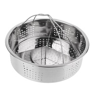 JOY Steamer Basket Rack Set for Instant Pot Accessories 304 Stainless Steel Streaming Rack Steamer Basket Pressure Cooker with Removable Dividers