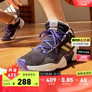 adidas阿迪达斯官方Pro Bounce 2018男女团队款实战篮球运动鞋 黑/白/金属黄 46(285mm)
