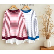 BLOUSE STRIPE MIX RAYON BY FOI