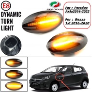 2PC LED Dynamic Fender Side Marker Turn Signal Light Amber Blinker Indicator Lamp For Perodua Axia 2