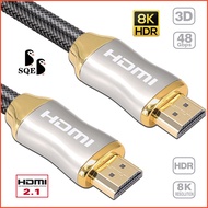 8K 2.1 HDMI 60Hz Cable 48Gbps 4K 120Hz v2.0 UHD 3D Gold Plate Head Braided High Speed HDMI Cable 1-5Meter For Amplifier TV PS4 PS3 HDTVs Projectors