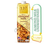 137 Degrees Almond Milk Unsweetened {Halal Certified} 1Liter