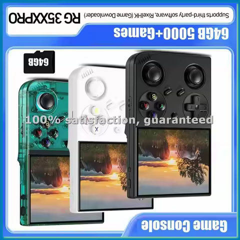 RG35XX PRO Video Game Console 3.5In IPSScreen Linux 64GB 5000+Games Support TV Output Game Player Su