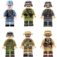 WWIII Military Building Block Minifigure Eighth Road Army German Army U.S. Army National Army French