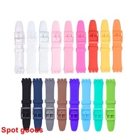 Strap Replacement Swatch Silicone Strap Swatch Men Women Three-Prong Transparent Strap 16/17/19/20mm